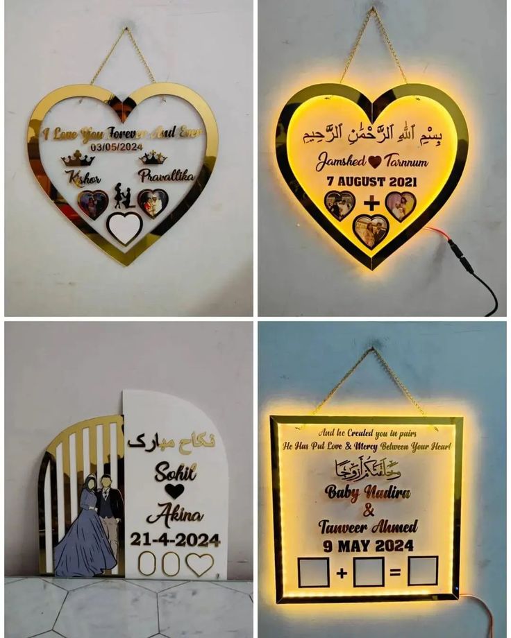 Premium Acrylic Nikah Nameplate