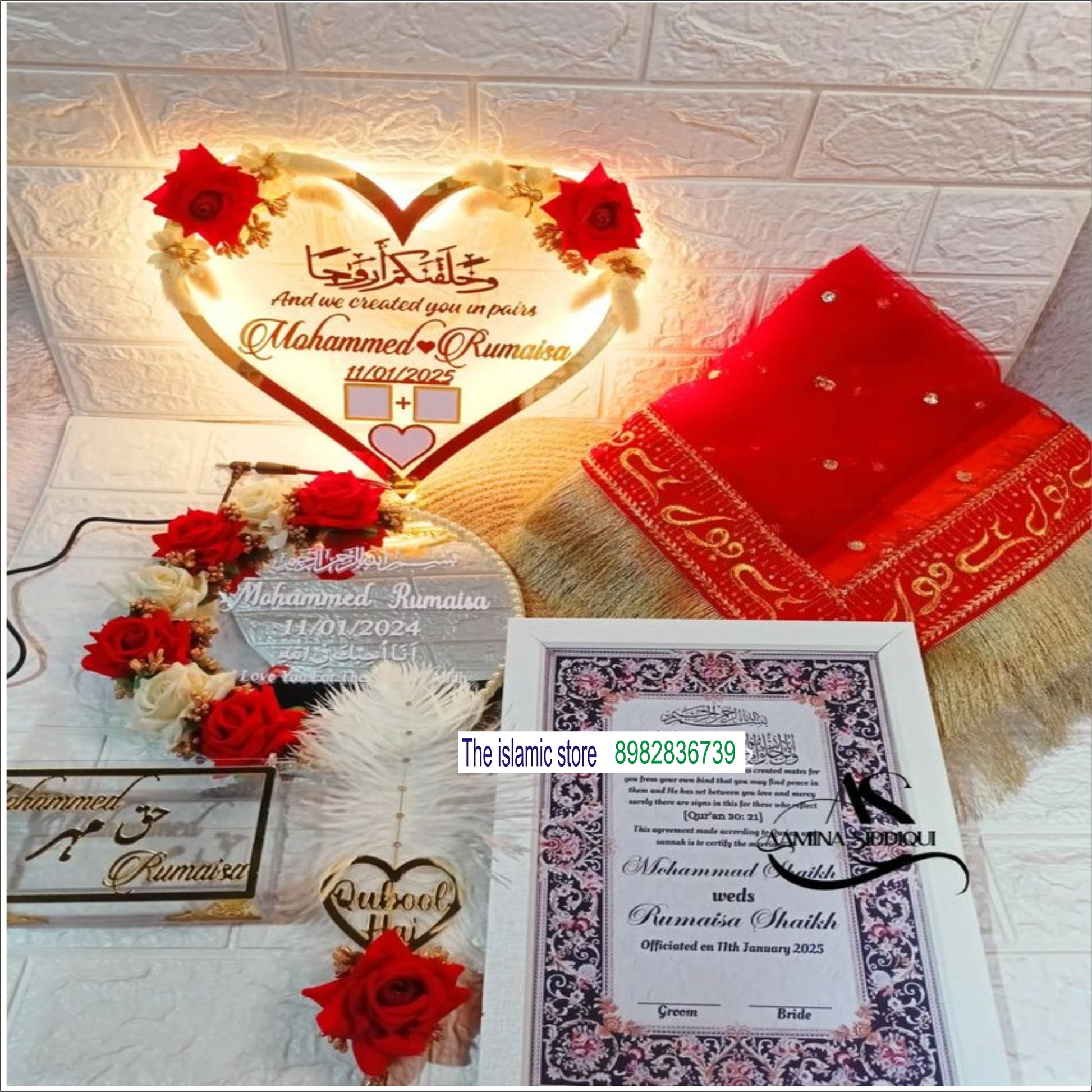 Premium Acrylic Nikah Nameplate